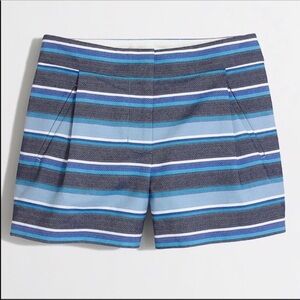 J. Crew Blue Textured Striped Shorts Casual Classic Size 6